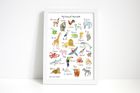 Animal Alphabet Art Print